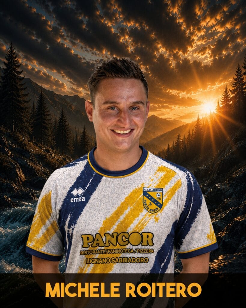 Michele Roitero con la maglia dell'ASD Arzino