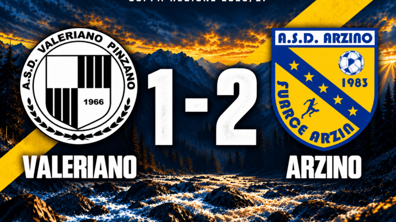Valeriano Pinzano – Arzino 1-2 – Coppa Regione, 2ª giornata