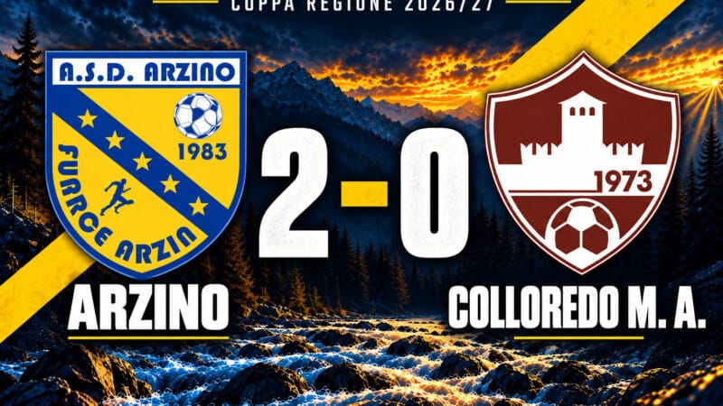 Arzino – Colloredo M.A. 2-0 – Coppa Regione, 1ª giornata