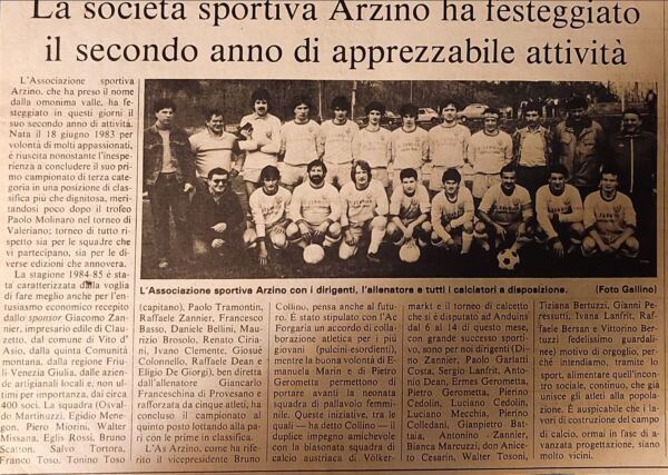 1985 - il secondo anno di attivita