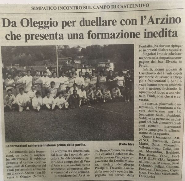 Messaggero veneto - una bizzarra amichevole