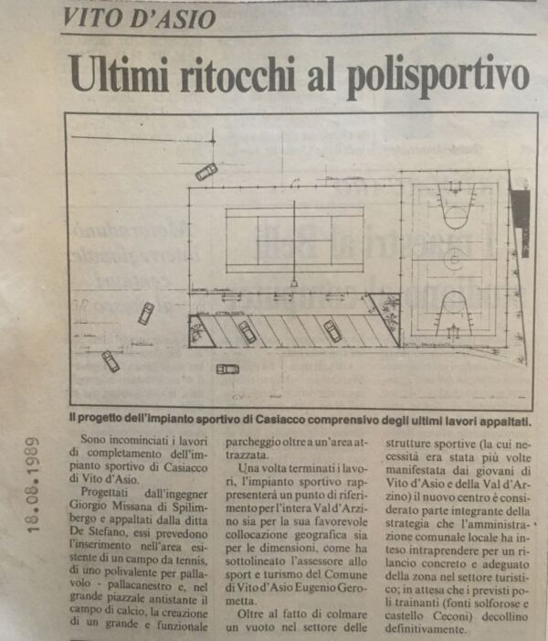 Messaggero veneto - ultimi ritocchi al polisportivo