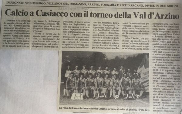 Messaggero veneto - secondo torneo val d'arzino 2