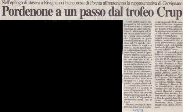 Messaggero veneto 10.05.1999