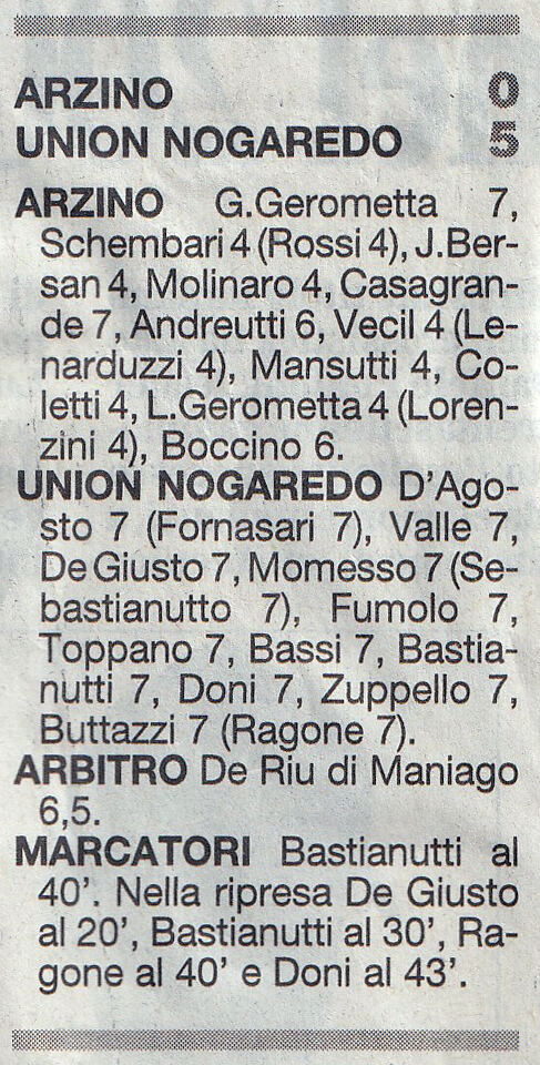 Arzino-union nogaredo