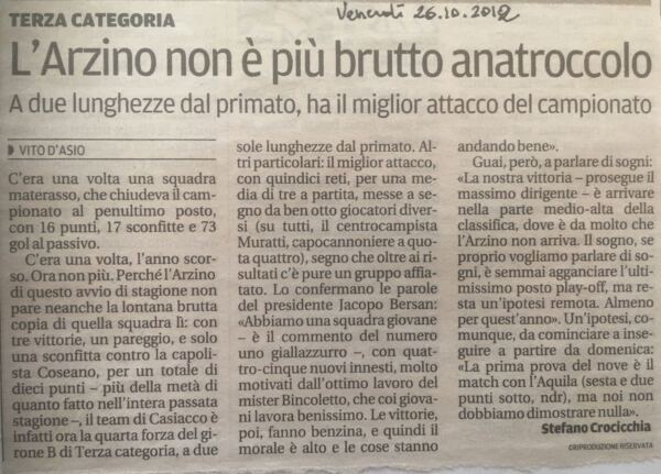 ., messaggero veneto - brutto anatroccolo