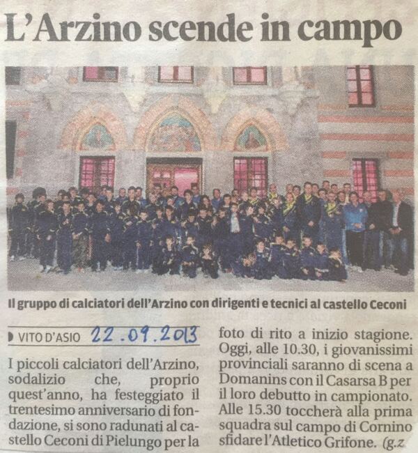 Messaggero veneto - trentennale in castello