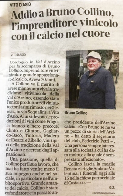 2022 - scomparsa bruno collino