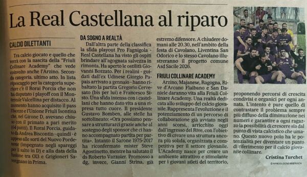 Gazzettino - friuli collinare academy